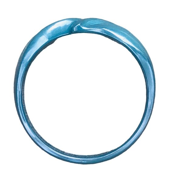 Vintage 1980s Dark Green Faux Bypass Lucite Bangle Bracelet Size Large - Picture 7 of 7